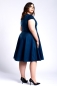 Mobile Preview: Tailliertes Kleid mit Glockenrock in ozeanblau